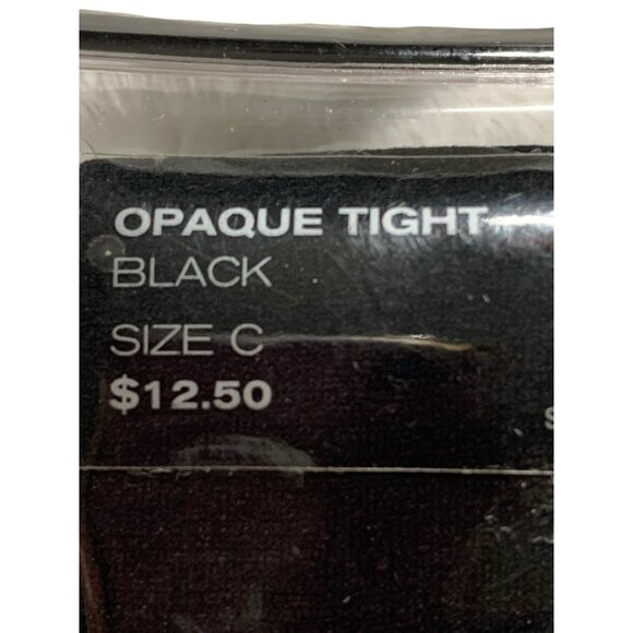 Victorias Secret Control Top Opaque‎ Tight Black Sz C Nylon & Lycra Spandex - Picture 2 of 3